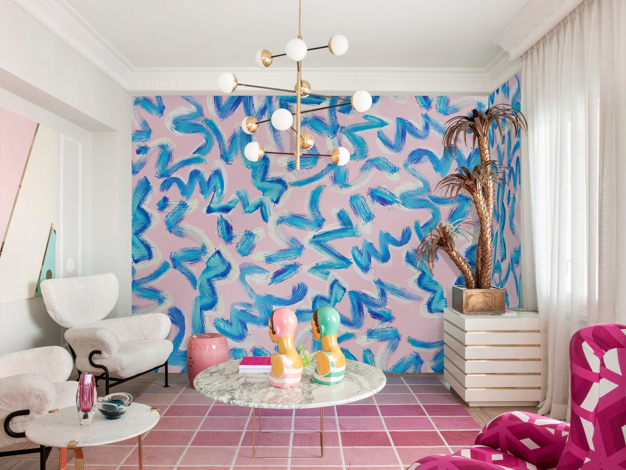 M3305-6 Brush Pink Diversity Mural by Tres Tintas