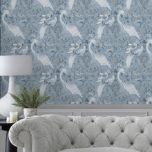 120132 Tregaron Midnight Blue Wallpaper by Laura Ashley