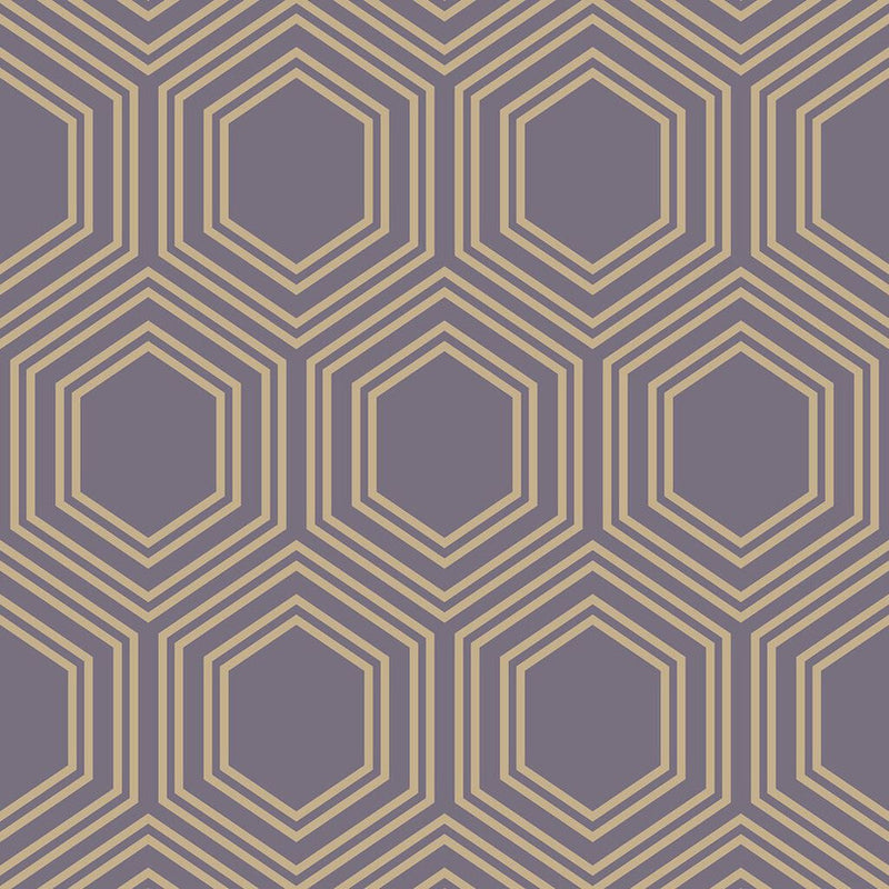 120199 Honeycomb Geo Mauve Wallpaper by Next