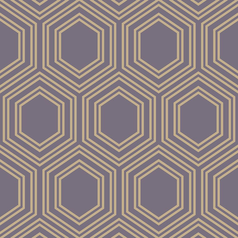 120199 Honeycomb Geo Mauve Wallpaper by Next