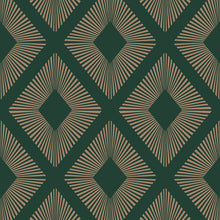120201 Deco Triangle Emerald Wallpaper by Next