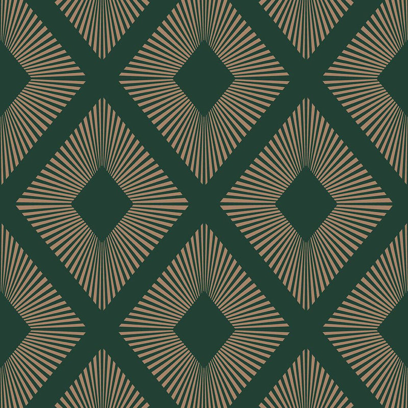 120201 Deco Triangle Emerald Wallpaper by Next