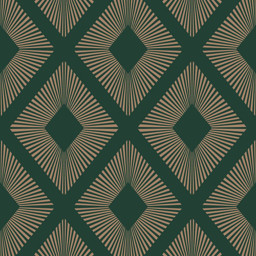 120201 Deco Triangle Emerald Wallpaper by Next