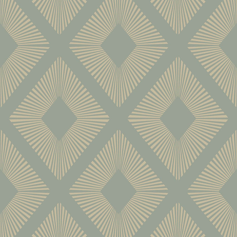 120202 Deco Triangle Sage Wallpaper by Next