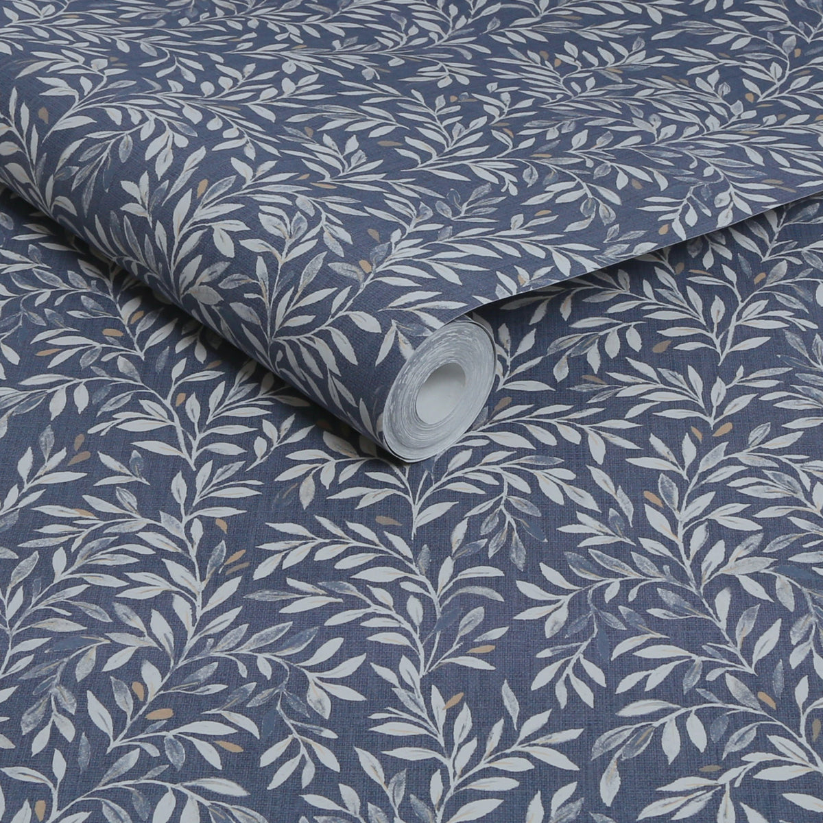 Ditsy Leaf Navy Wallpaper by Next