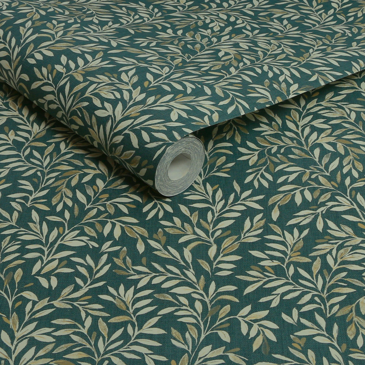 120204 Ditsy Leaf Emerald Wallpaper by Next