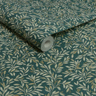 120204 Ditsy Leaf Emerald Wallpaper by Next