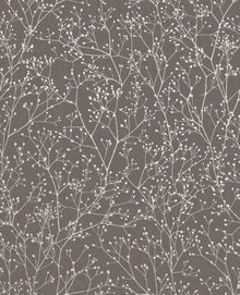 120369 Gypsophila Mocha/Silver Wallpaper by Clarissa Hulse