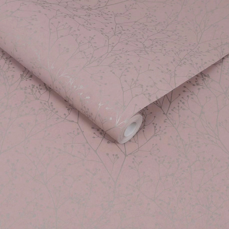 120373 Gypsophila Shell/Rose Gold Wallpaper by Clarissa Hulse