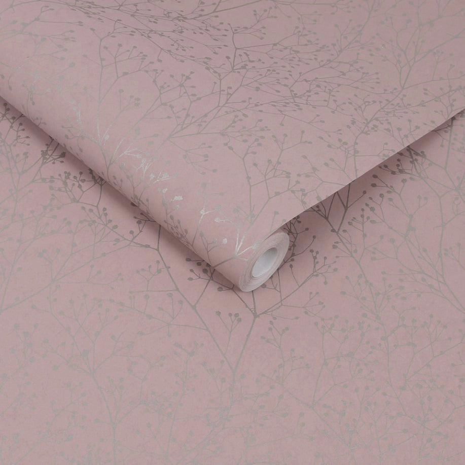 120373 Gypsophila Shell/Rose Gold Wallpaper by Clarissa Hulse