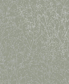 120388 Gypsophila Green / Silver Wallpaper by Clarissa Hulse