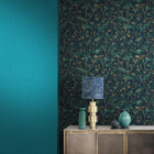 120392 Tisbury Teal Wallpaper by Clarissa Hulse