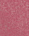 Gypsophila Raspberry / Silver Wallpaper by Clarissa Hulse