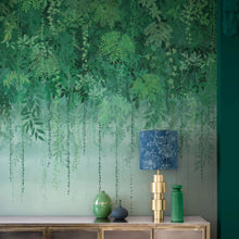 120411 Enchanted Vale Emerald Mural Wallpaper by Clarissa Hulse
