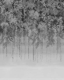 120413 Enchanted Vale Charcoal Mural Wallpaper by Clarissa Hulse