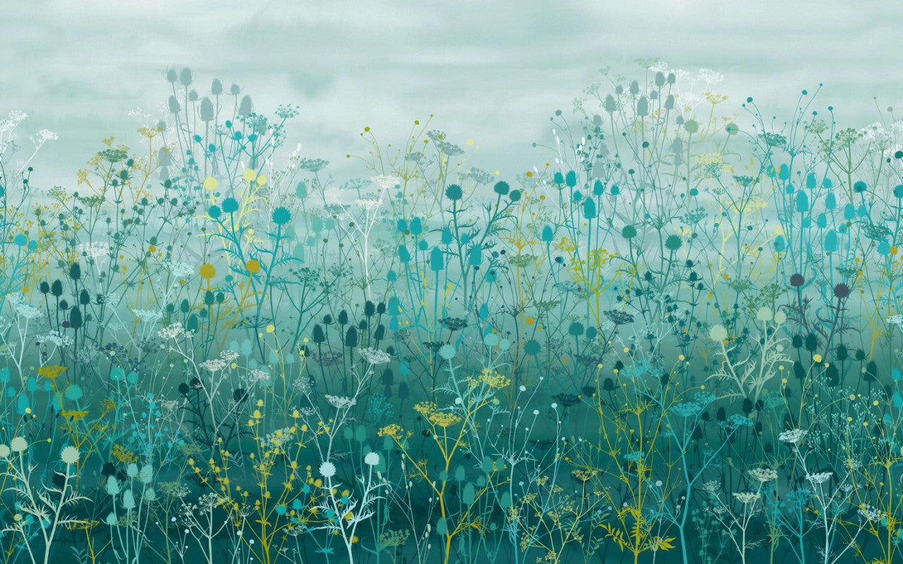 120417 Tanias Garden Peacock Mural Wallpaper by Clarissa Hulse