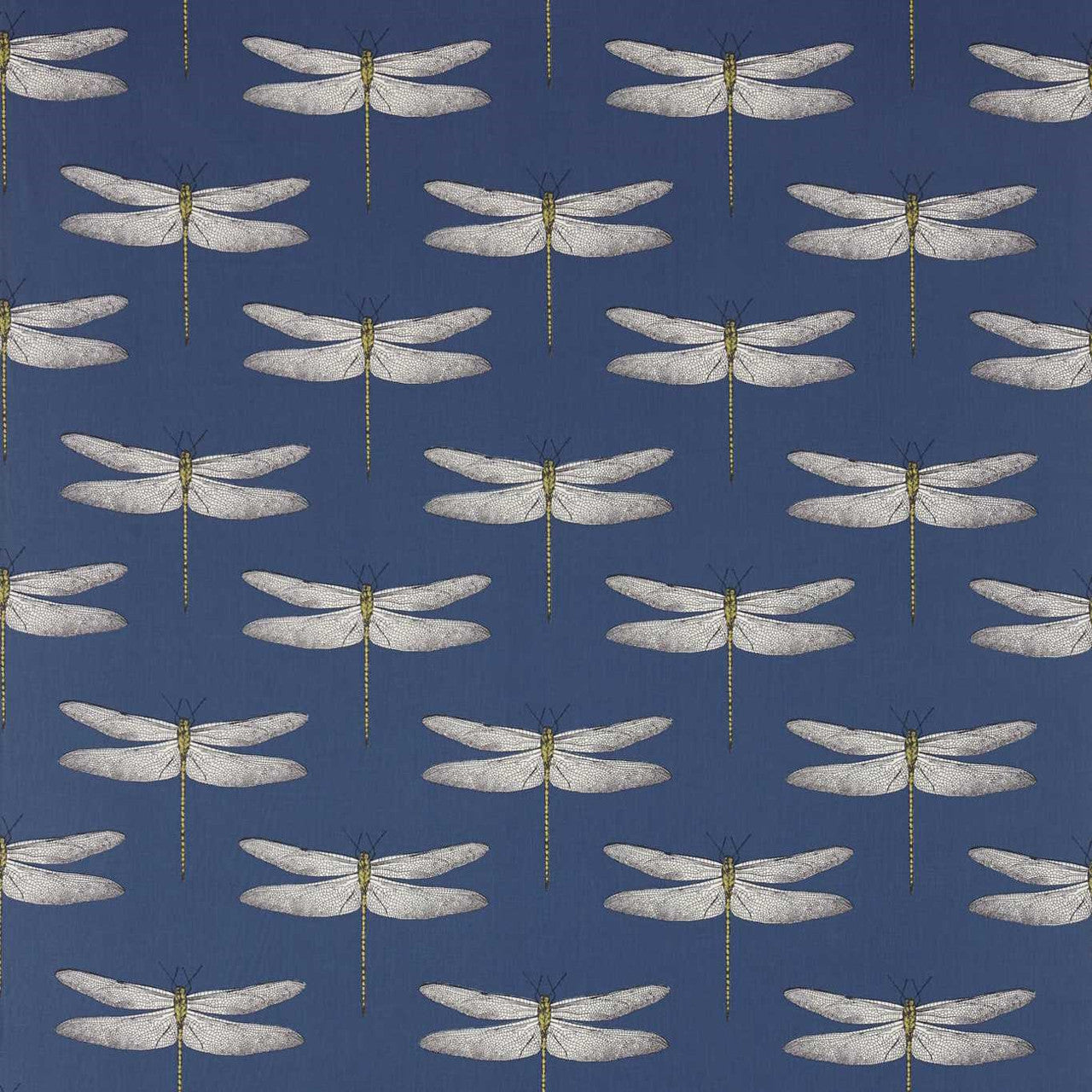 120435 Demoiselle Palmetto Ink / Chartreuse Fabric by Harlequin