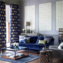 120435 Demoiselle Palmetto Ink / Chartreuse Fabric by Harlequin