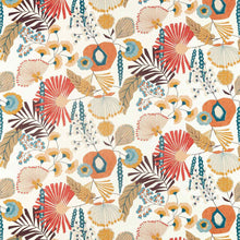 120809 Zavala Salinas Prints And Weaves Russet/Navy/Lagoon Fabric by Harlequin