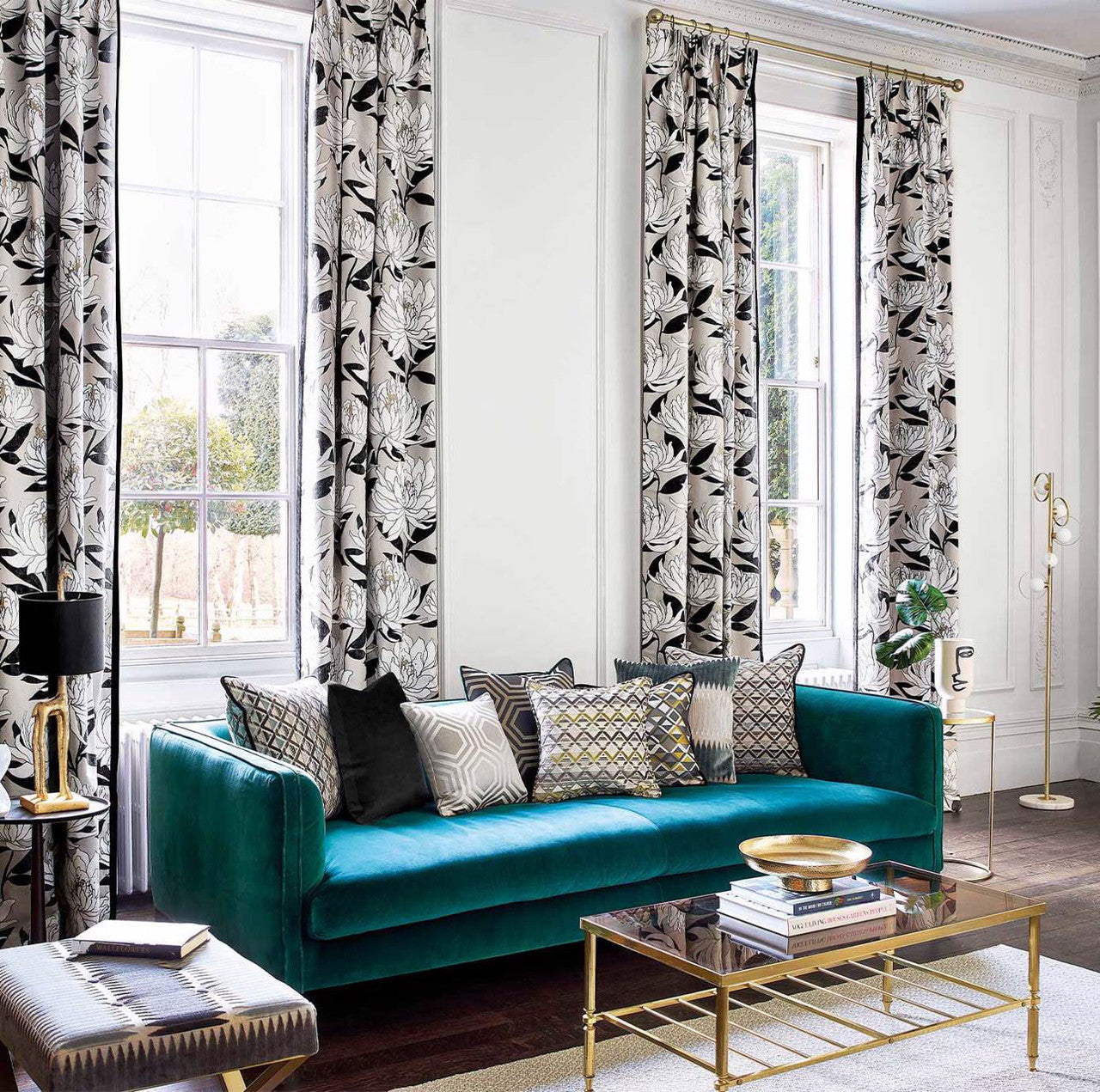 120816 Sebal Salinas Prints And Weaves Cobalt/Glacier Fabric by Harlequin