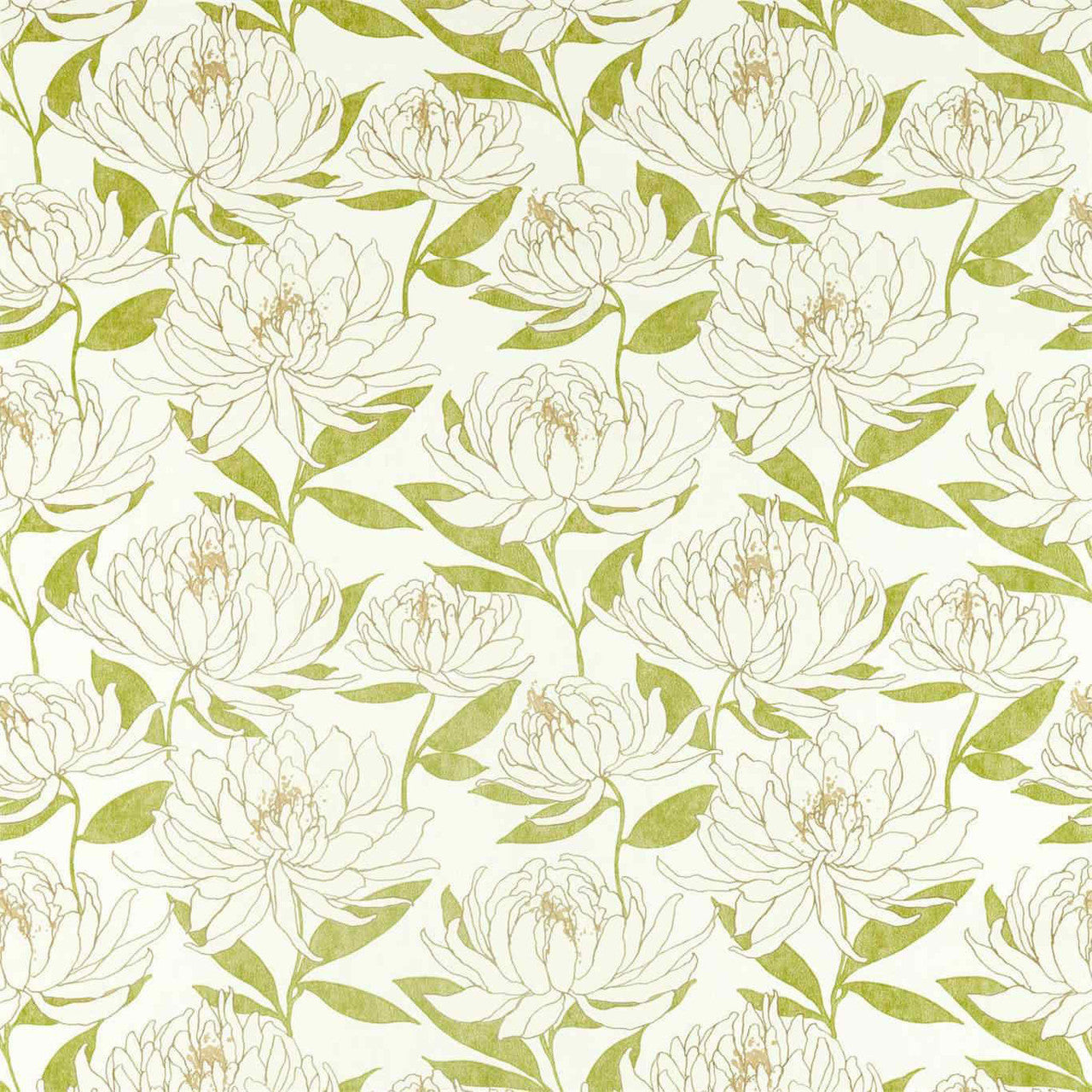 120818 Sebal Salinas Prints And Weaves Laurel/Chalk Fabric by Harlequin