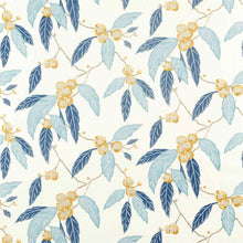 120821 Coppice Salinas Prints And Weaves Saffron/Cobalt Fabric by Harlequin