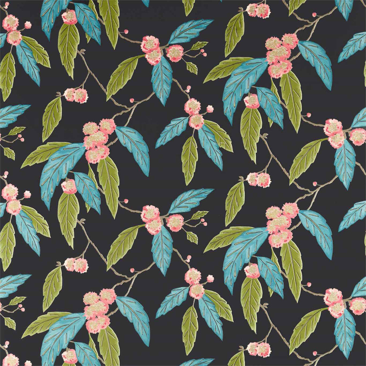 120822 Coppice Salinas Prints And Weaves Cerise/Marine Fabric by Harlequin