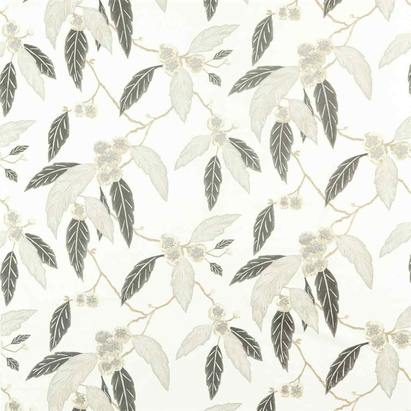120823 Coppice Salinas Prints And Weaves Platinum/Ebony Fabric by Harlequin