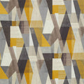 Pythagorum Momentum 11 Graphite / Gold Fabric by Harlequin