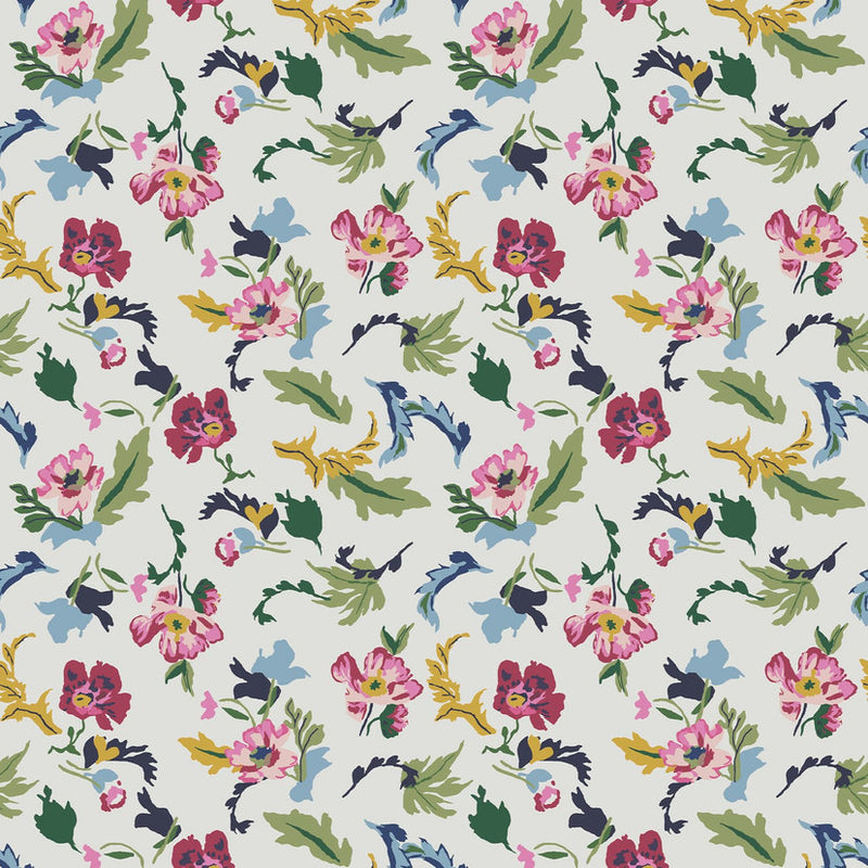 120867 Cambridge Painted Floral Wallpaper by Joules