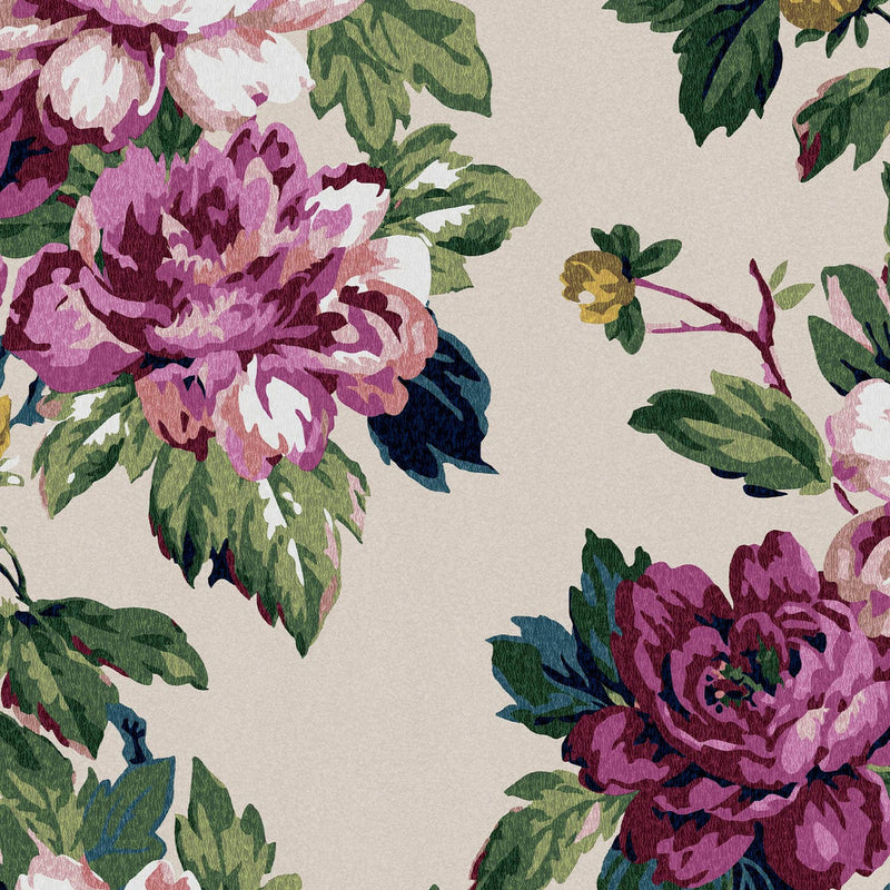 120870 Invite Floral Cream Wallpaper by Joules