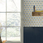 120876 Trellis Floral Creme Gold Wallpaper by Joules