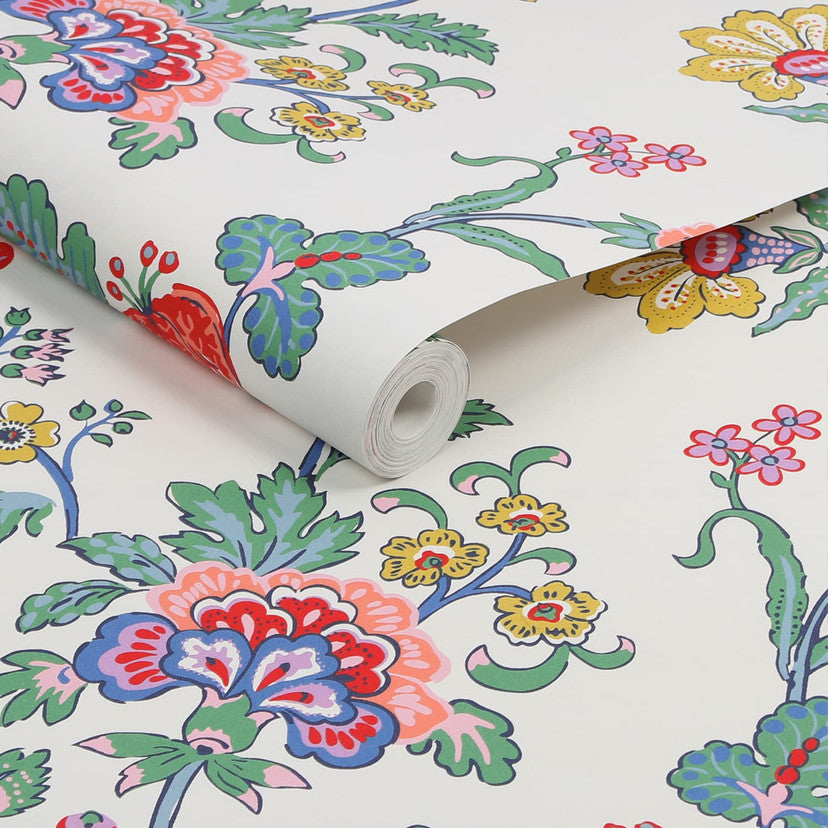 120877 Vine Cottage Floral Creme Wallpaper by Joules