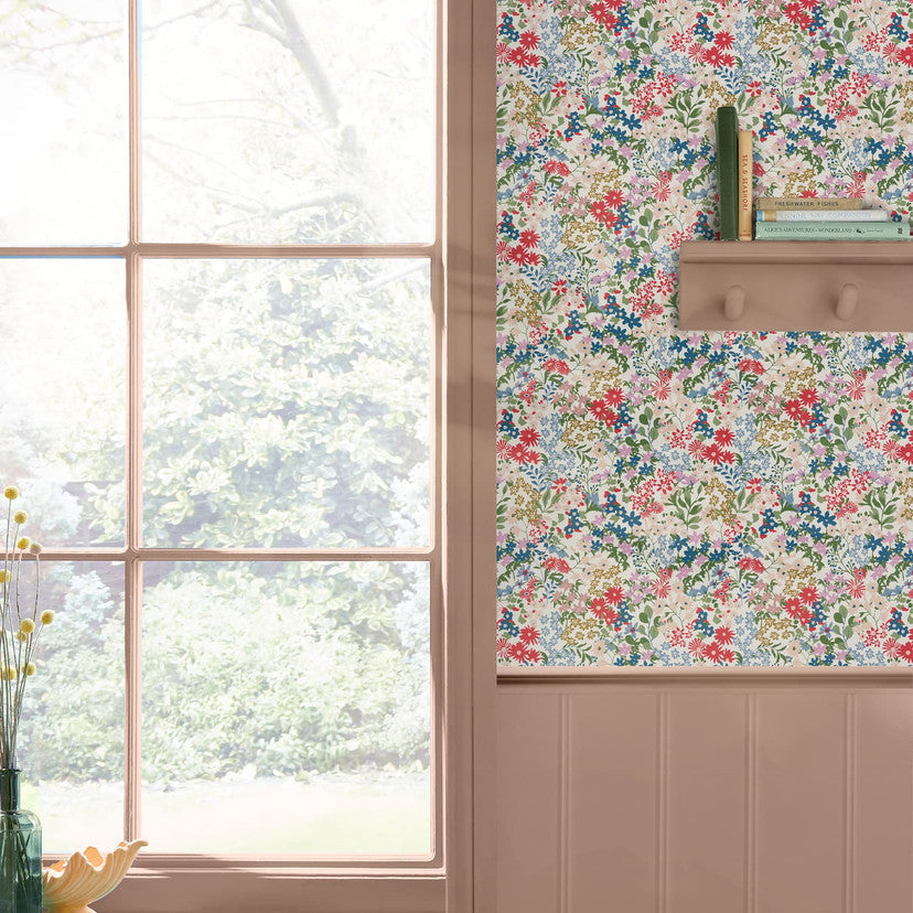 120878 Sanders Ditsy Creme Wallpaper by Joules