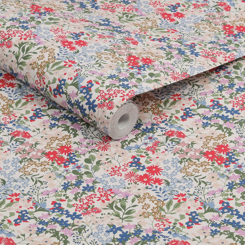 120878 Sanders Ditsy Creme Wallpaper by Joules