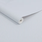120879 Ticking Stripe Blue Wallpaper by Joules