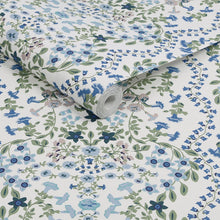 120883 Symmetrical Trellis Ditsy Creme Wallpaper by Joules