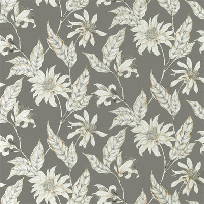 Ananda Mirador Drapery Slate Fabric by Harlequin