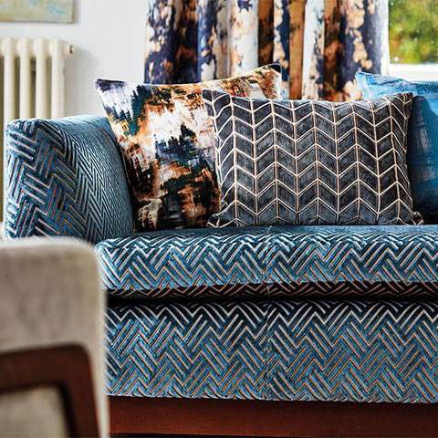 120962 Distortion Momentum 13 Tobacco / Slate / Clay Fabric by Harlequin