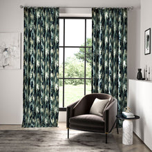 120964 Distortion Momentum 13 Adriatic / Ink / Parchment Fabric by Harlequin