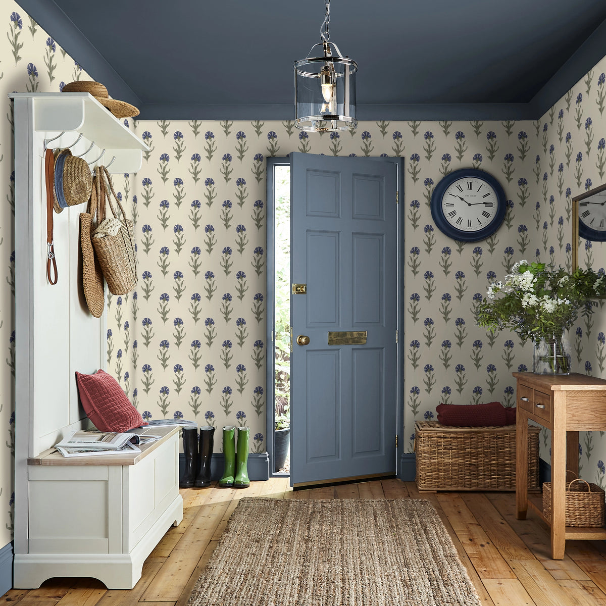 Dandelion Dusky Seaspray Wallpaper by Laura Ashley