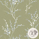 Pussy Willow Moss Green Wallpaper by Laura Ashley