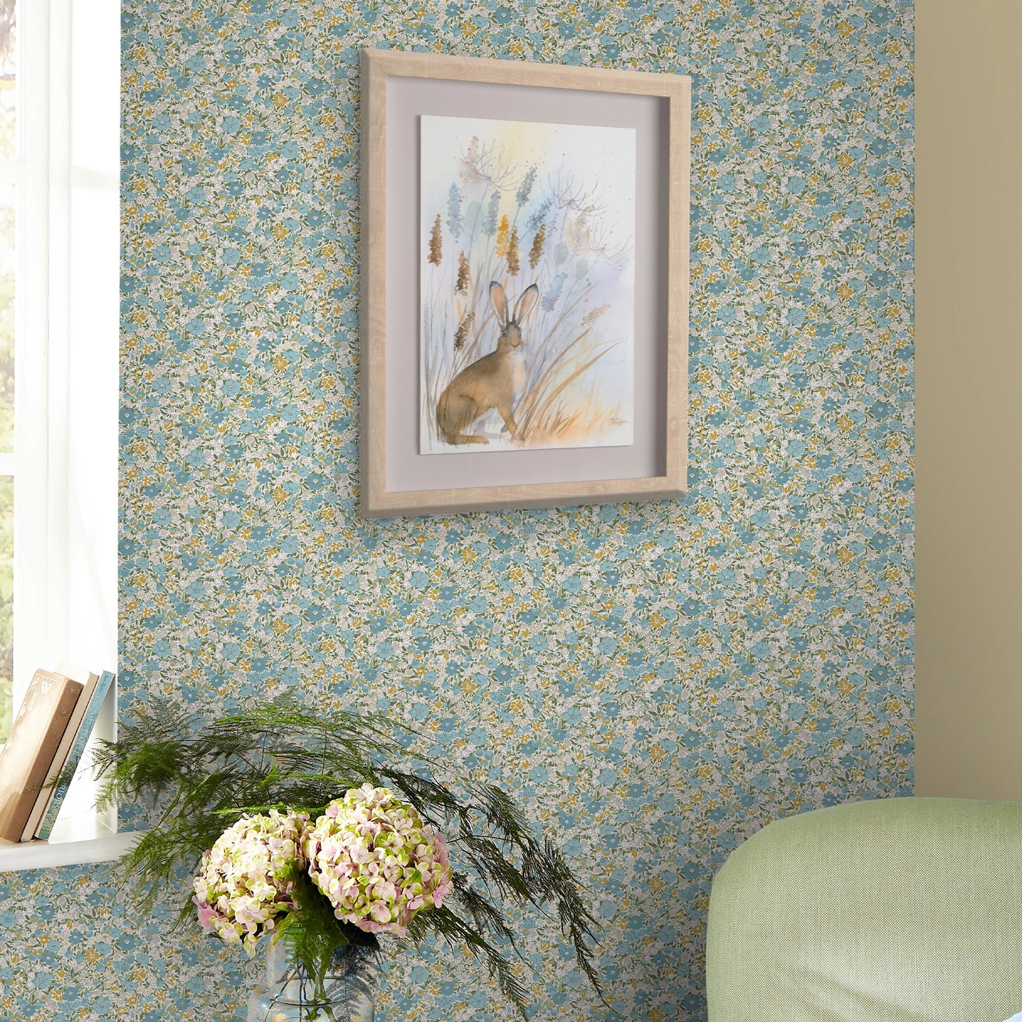 121075 Loveston Newport Blue Wallpaper by Laura Ashley
