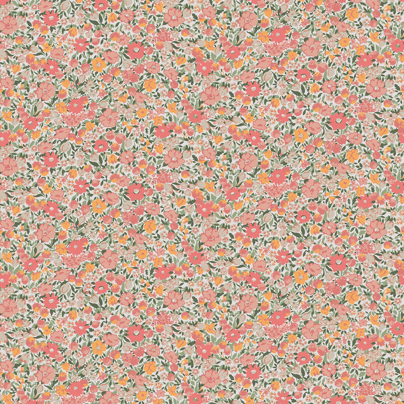 121076 Loveston Coral Pink Wallpaper by Laura Ashley