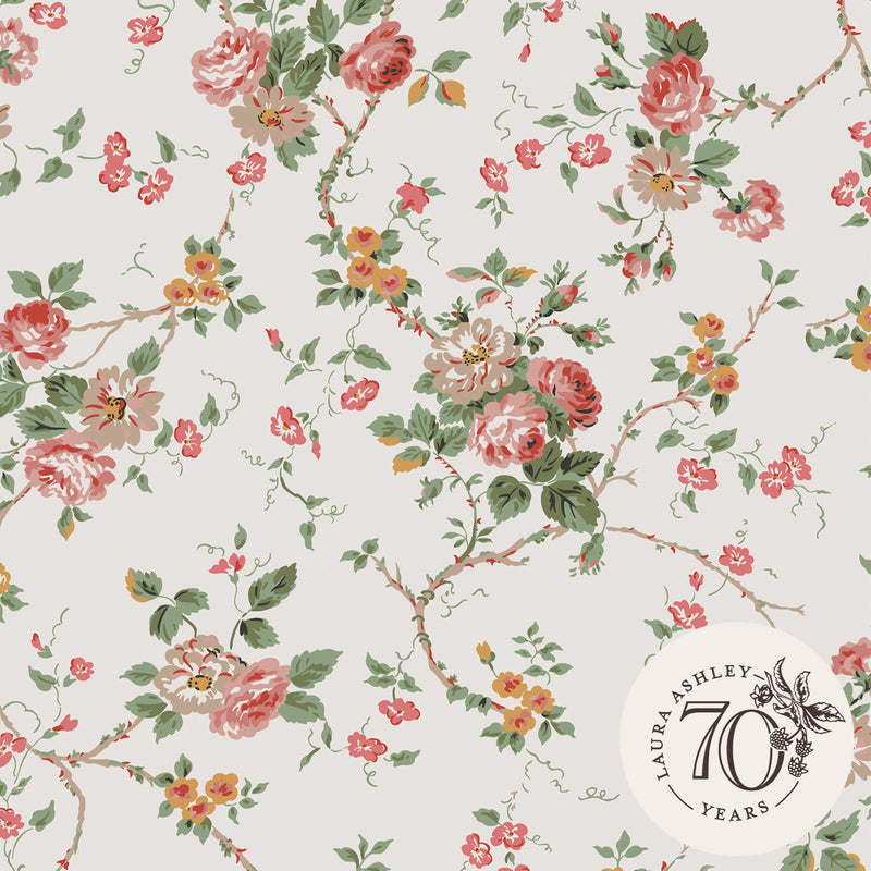 121083 Mountney Garden Antique Pink Wallpaper by Laura Ashley