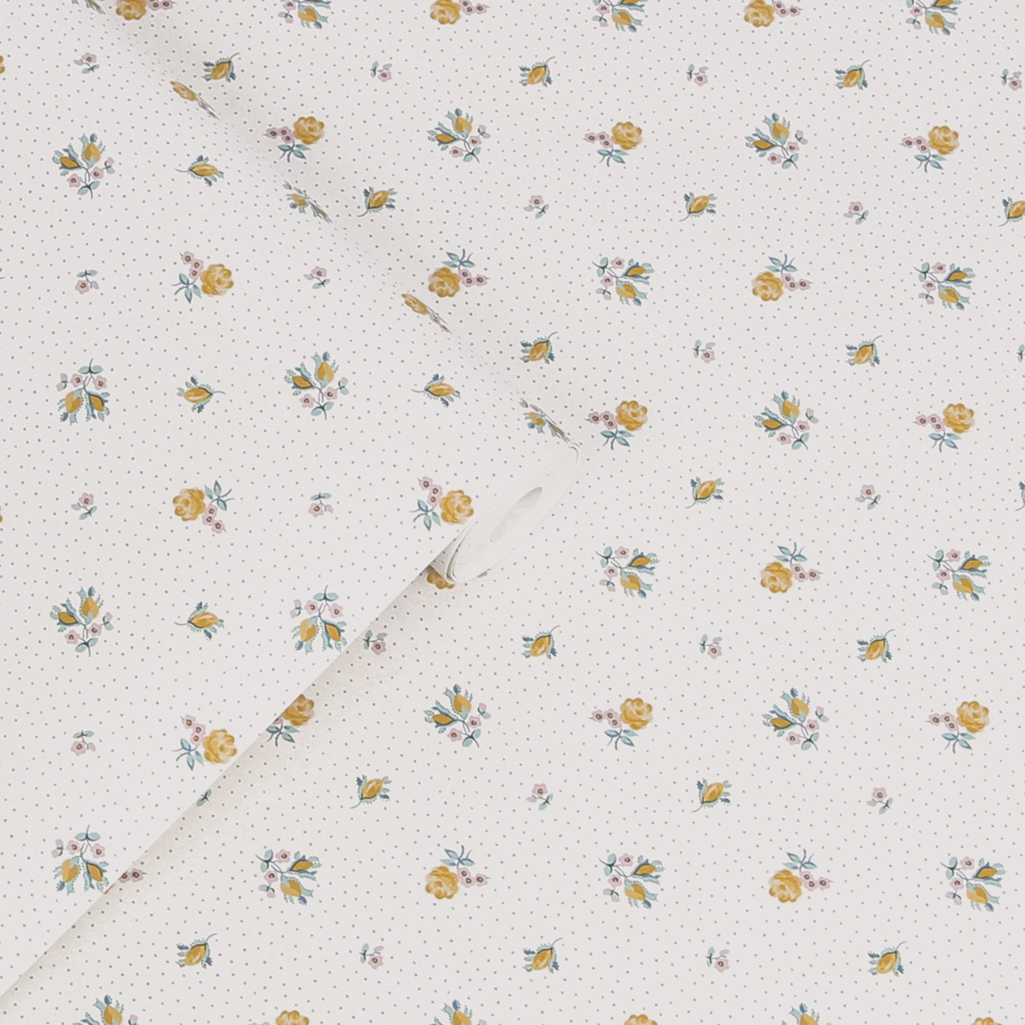 121084 Claudia's Friend Ochre Yellow Wallpaper by Laura Ashley
