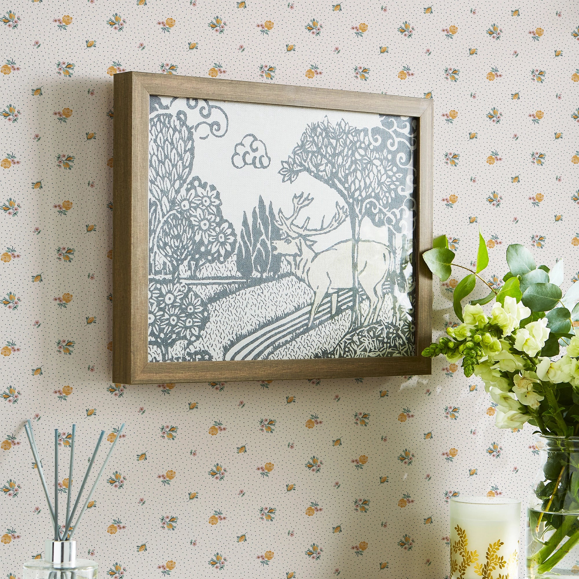121084 Claudia's Friend Ochre Yellow Wallpaper by Laura Ashley