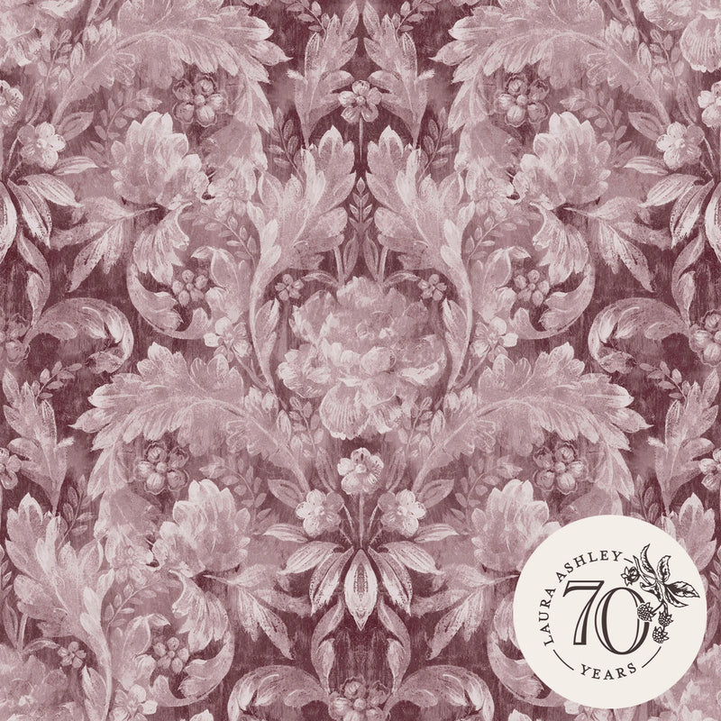 121085 Apolline Pale Blackberry Wallpaper by Laura Ashley