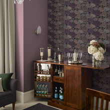 121087 Garwood Grove Violet Grey Wallpaper by Laura Ashley