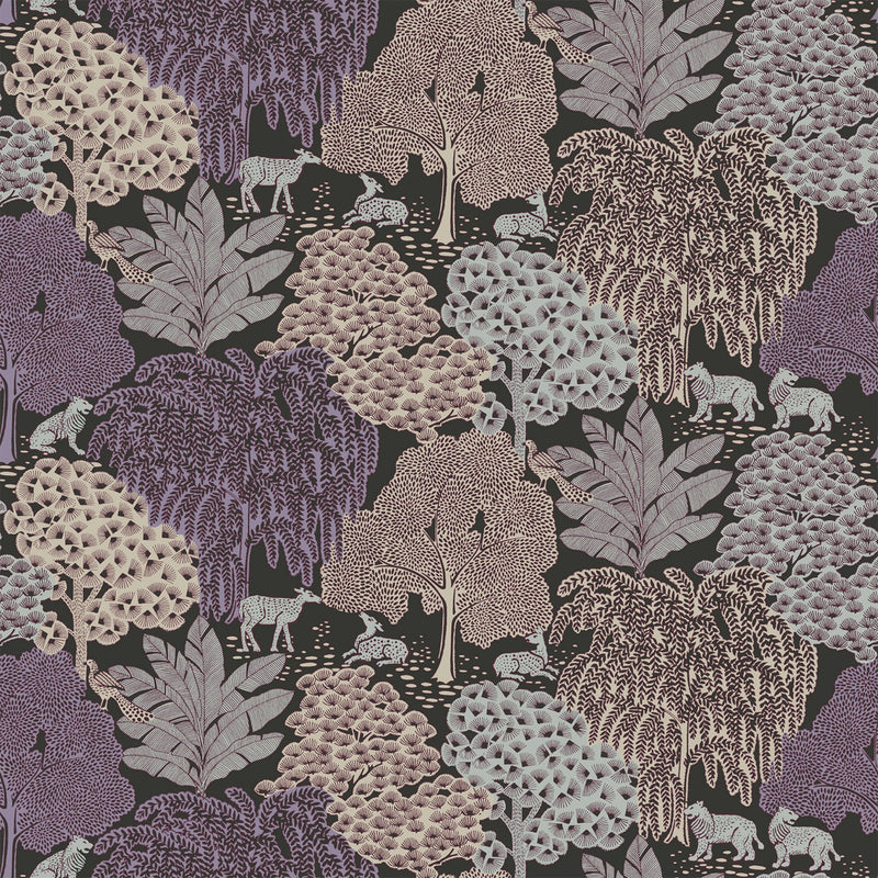 121087 Garwood Grove Violet Grey Wallpaper by Laura Ashley